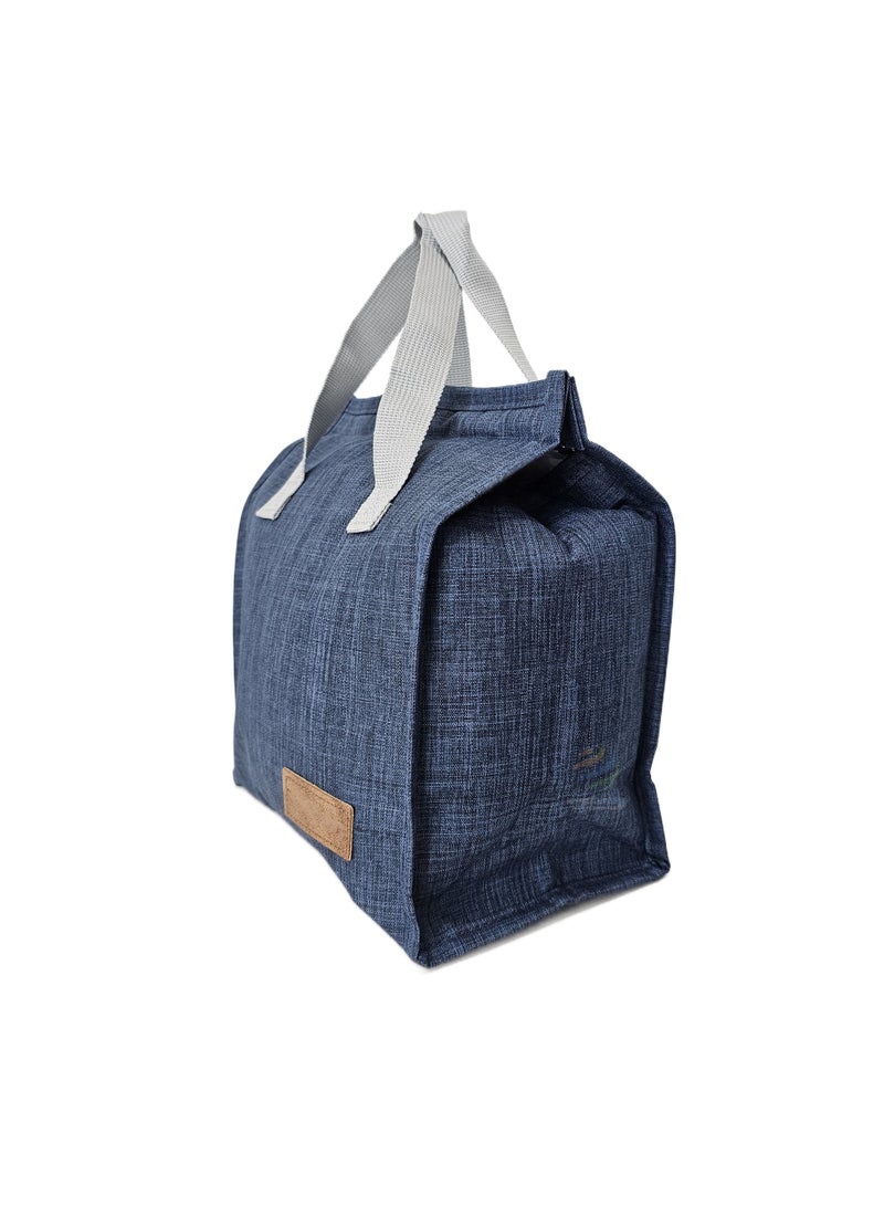 Insulated Lunch Tote Bag – Reusable Cooler Bag with Leakproof Interior, Large Capacity, Thermal Food Storage for Office, School, Picnic and Travel (Blue) - Image 3
