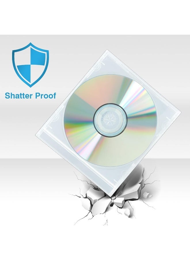 maxtek Maxtek Shatter Proof PP Jewel Case, 10.4 mm Standard Single Disc Clear CD Jewel Case  - Image 2