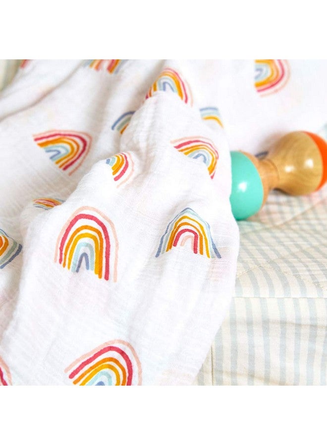 PEHR Muslin Cotton Swaddle, Follow me Whale | Organic Baby Blanket | Ultra-Soft & Versatile | Playful Animal Print | 47” x 47” - Image 4