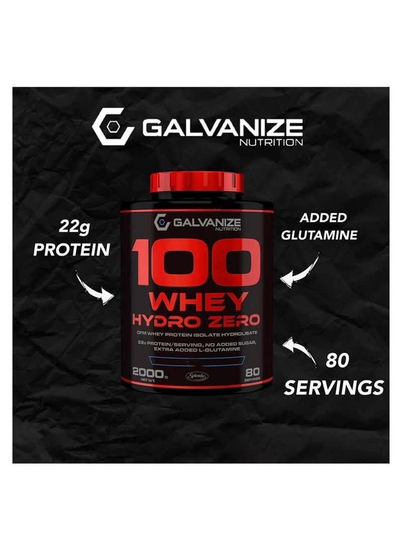 GALVANIZE NUTRITION - GALVANIZE NUTRITION 100 Whey Hydrolysate 80 Servings Chocolate 2kg - Image 1