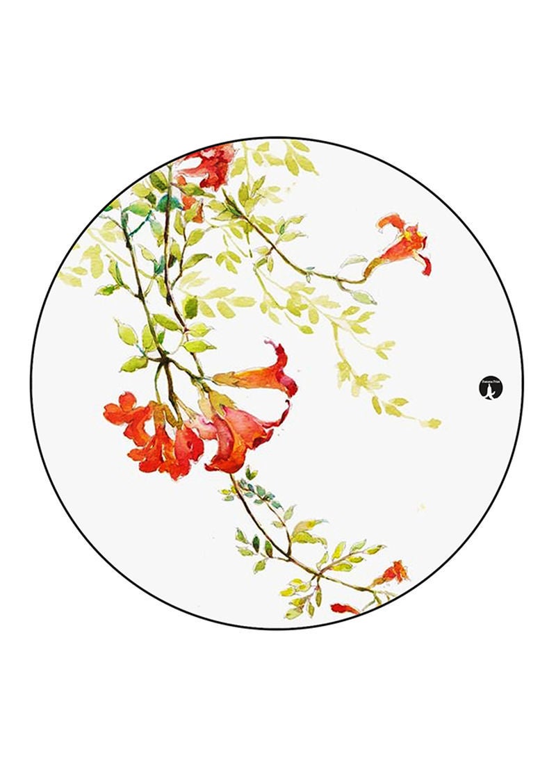 Flowers Printed Mouse Pad  Multicolour