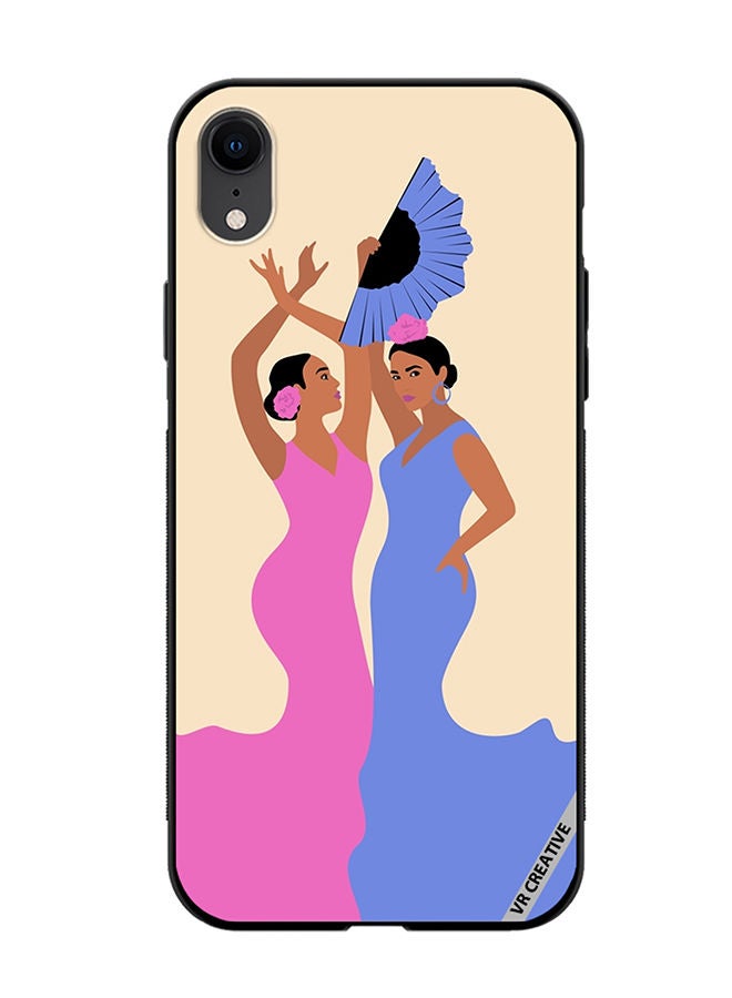 Protective Case Cover For Apple iPhone XR Spanish Women Dancing Flamenco Design Multicolour