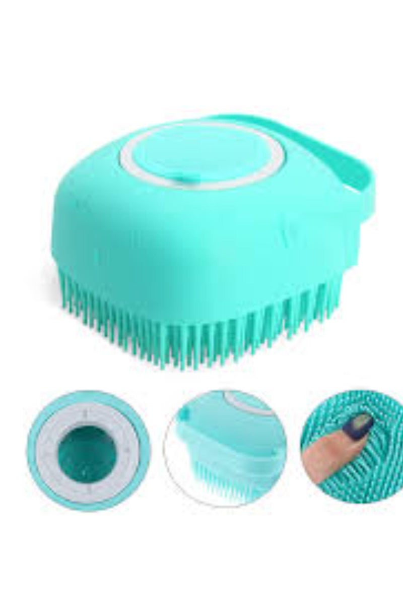 "Silicone Bath Sponge with Hand and Tank - Versatile Bath Sponge for Kids and Adults with Soap Reservoir for Showering, Perfect for Daily Body and Hair Care, and for Babies" - Image 1