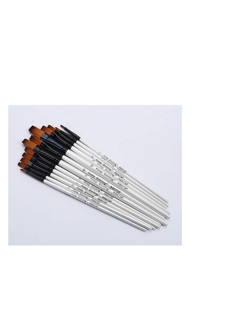Keep Smiling Keep Smiling Brush (Short Handel Flat Set of 12)  - Image 2