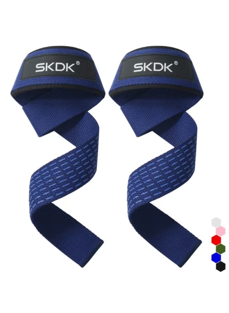 إس كي دي كي من الصعب سحب القطن المعصم رفع حزام قبضة مع الميت رفع حزام ، حزام المطاط النيوبرين المعصم وسادة وسادة واقية من الانزلاق سيليكون - رفع الأثقال ، وبناء الجسم ، Xfit ، تدريب القوة - Image 1