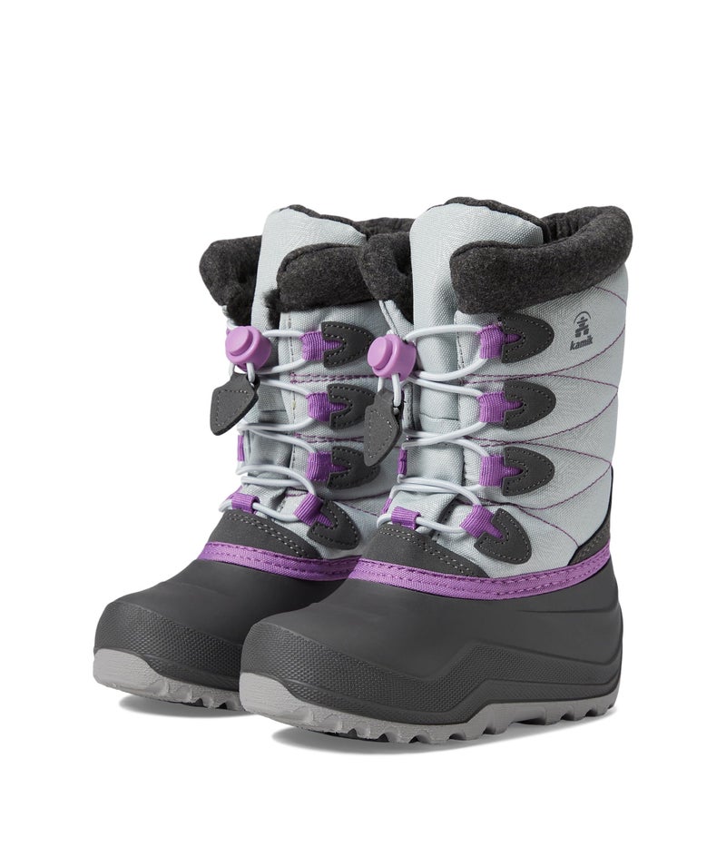 Kamik Kids' Iceangel Winter Boots, Gray, 9 Toddler