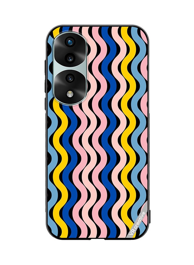 VR CREATIVE Protective Case Cover For Honor 70 Pro plus Retro Vintage Waves Groove Design Multicolour - Image 1