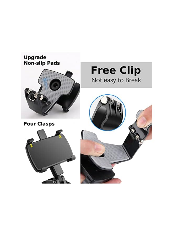 ECVV Dashboard Phone Clip Holder for Car 360 Degrees Rotation Cellphone Mount Non-Slip Car Phone Clip Mobile Phone GPS Display Bracket for Universal Smartphones - Image 4
