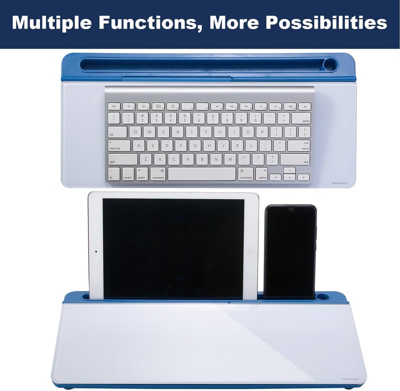 TSJ OFFICE Small Glass Dry Erase Whiteboard for Computer, Computer Keyboard Stand, Whiteboard Surface Pad with Drawer, Desk Organizers - Image 5