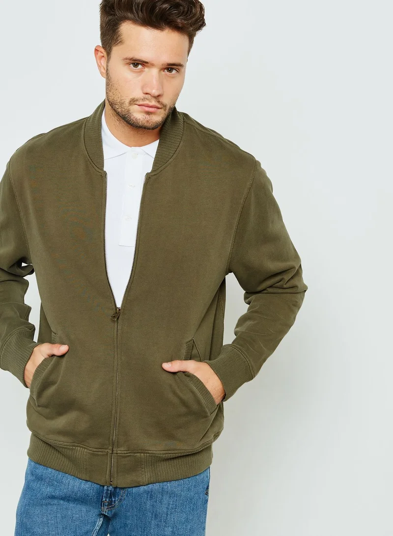 j.crew Terry Bomber Jacket