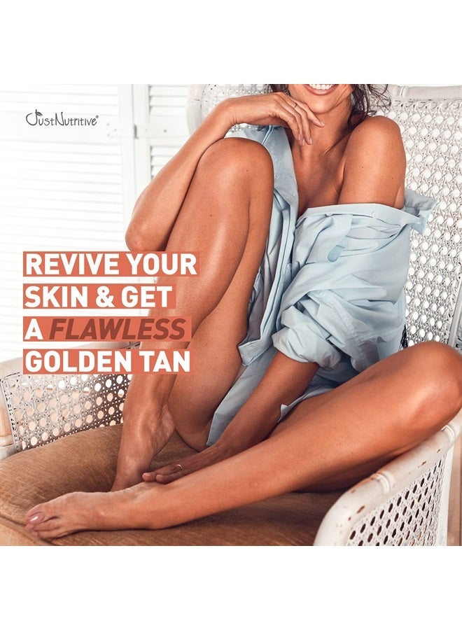Just Nutritive Sunless Tanning Lotion | Anti-Aging Self-Tanner | Body Tanning | Sun Kiss Glow Bronze Finish | Bronzer Lotion For All Skin Types | Just Nutritive | 8 Oz - Image 4