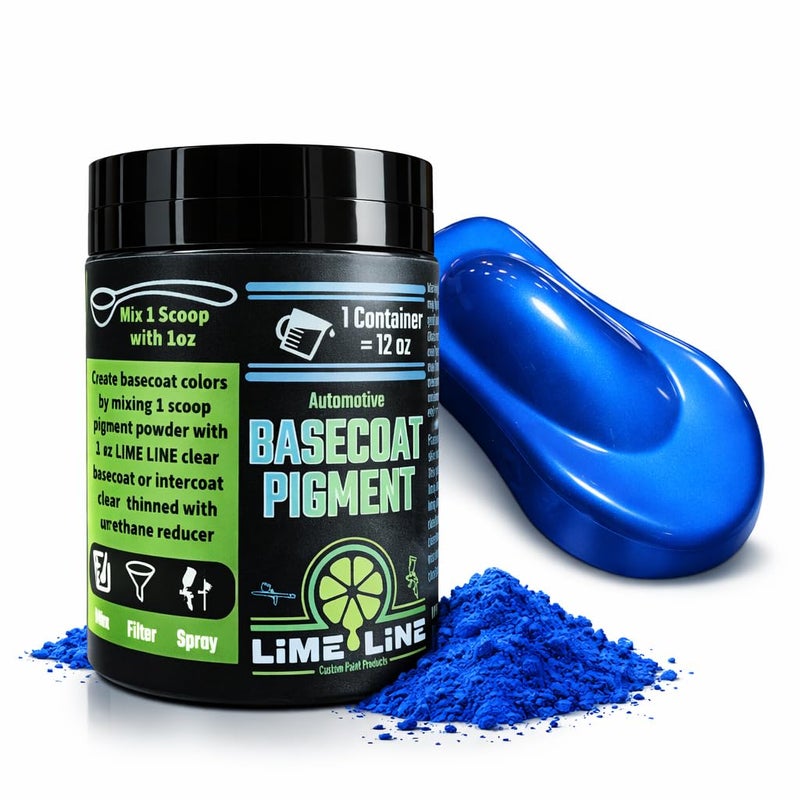 LiME LiNE Base Coat Maker Pigment Powder Automotive Grade Basecoat Metallic Blue Pearl - Image 2