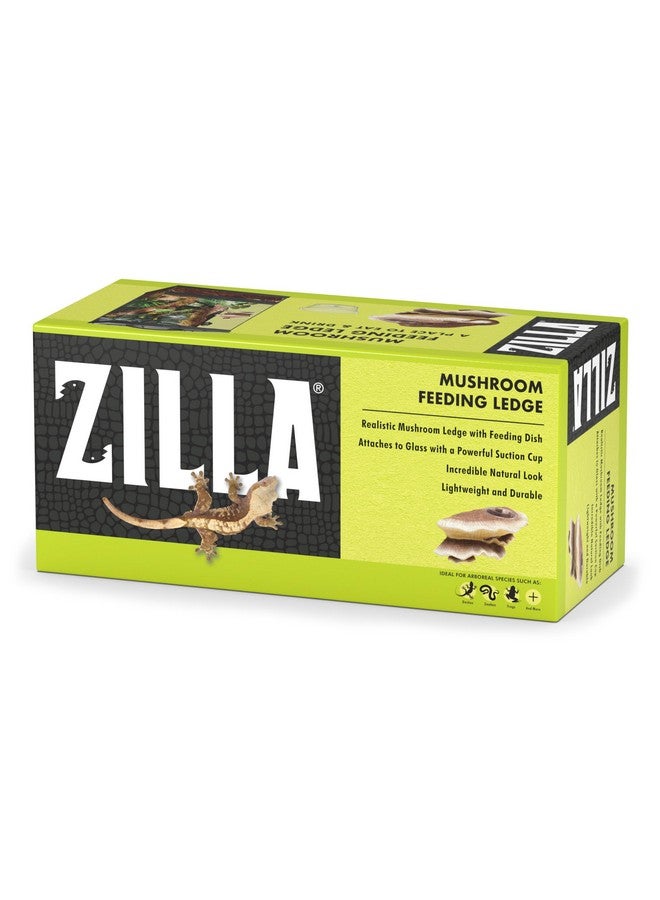 Zilla Vertical Décor Mushroom Feeding Ledge One Size,Brown 9.5 In - Image 1