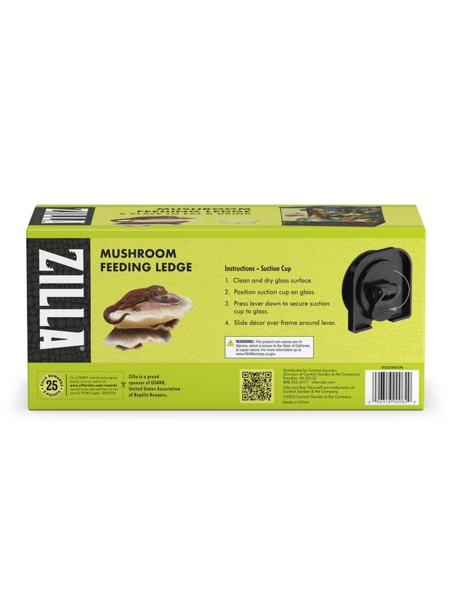 Zilla Vertical Décor Mushroom Feeding Ledge One Size,Brown 9.5 In - Image 3