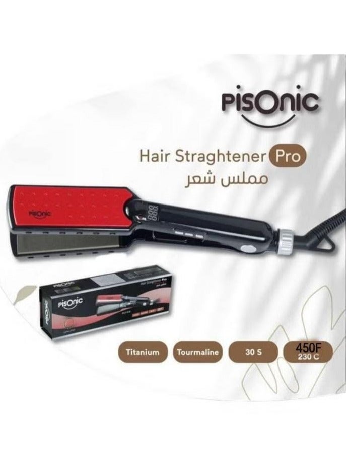 PISONIC Ceramic Hair Straightener High Temperature 450f - Image 1