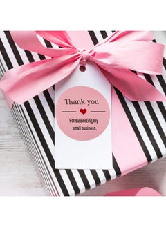 Remarkable Pink Thank You Sticker Round 1.5 Inch 500 Labels Per Roll For Small Business Packaging And Customer Service  - Image 2