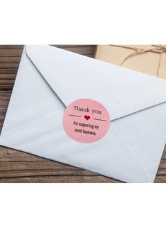 Remarkable Pink Thank You Sticker Round 1.5 Inch 500 Labels Per Roll For Small Business Packaging And Customer Service  - Image 3
