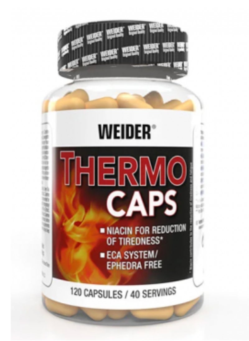 Weider Weider Thermo Caps – 120 Capsules | Thermogenic Fat Burner with L-Carnitine & Caffeine 