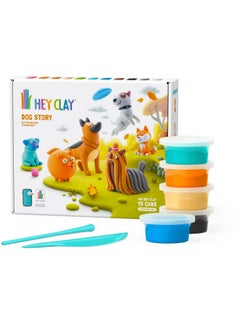 Fat Brain Toys Hey Clay Dog Story - Arts & Crafts Clay Set For Kids Ages 6 To 10  - Image 1