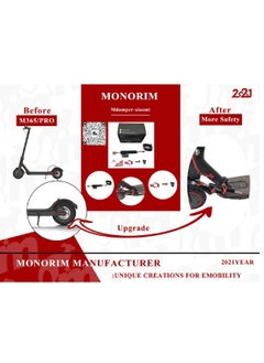 monorim Damper For Xiaomi M365/1S/Es/Pro1/Pro2/Mi3/Mi4 Pro Fixed Direction Free Hands New Experience Accessories Part-Black  - Image 3