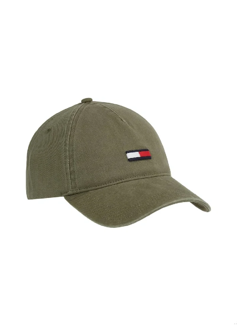 TOMMY JEANS Men's Elongated Flag Cap - Cotton, Green