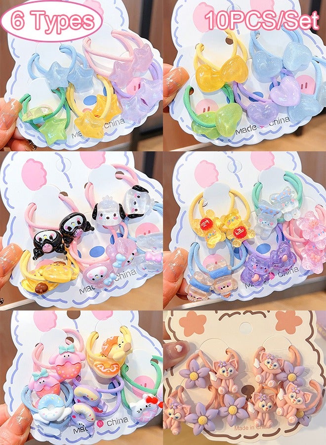 NIBEMINENT إكسسوارات الشعر رباط شعر شريط مطاطي للبنات جميلا لطيفا لون كريستالي قوام - Image 1