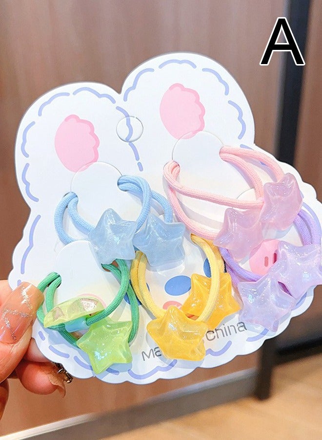 NIBEMINENT إكسسوارات الشعر رباط شعر شريط مطاطي للبنات جميلا لطيفا لون كريستالي قوام - Image 2