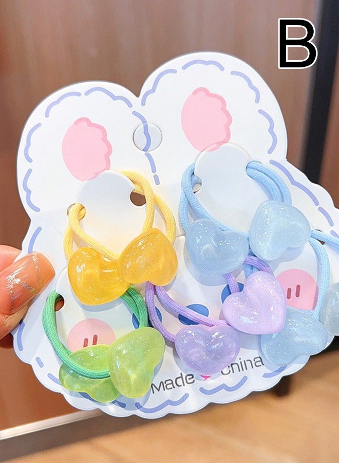 NIBEMINENT إكسسوارات الشعر رباط شعر شريط مطاطي للبنات جميلا لطيفا لون كريستالي قوام - Image 3