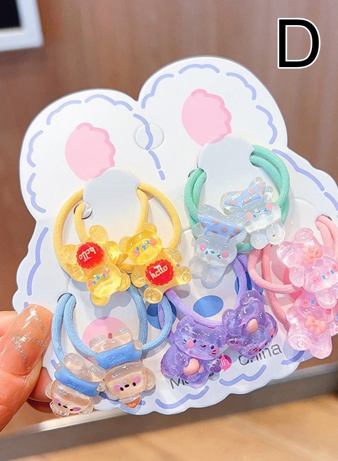 NIBEMINENT إكسسوارات الشعر رباط شعر شريط مطاطي للبنات جميلا لطيفا لون كريستالي قوام - Image 5