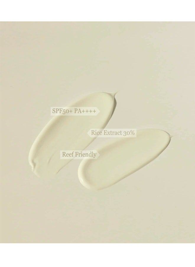 Generic Relief Sun Rice + Probiotics SPF50+ PA++++ 50ml Facial sunscreen, Have an Ultra Lightn and Non Greasy Texture, Suitable Under Makeup With Long Lasting Dry Matt Finish and Anti Shine Effect  - Image 3