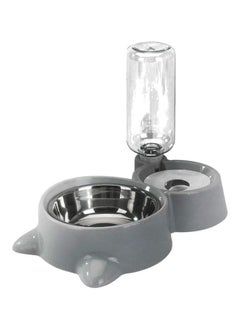 Haidue Automatic Double Pet Bowl Grey/White 