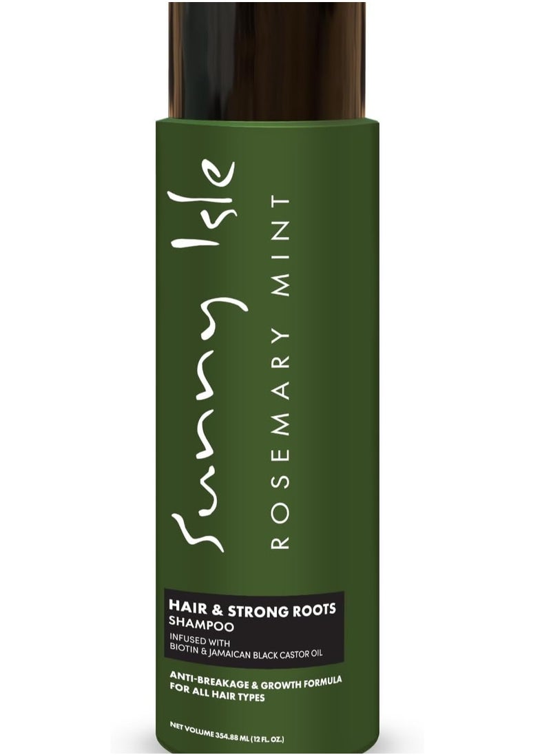 Sunny Isle Sunny Isle Rosemary Mint Hair & Strong Roots Shampoo 12oz, Anti-Breakage Formula, Infused with Biotin and Jamaican Black Castor Oil, All Hair Types  - Image 1