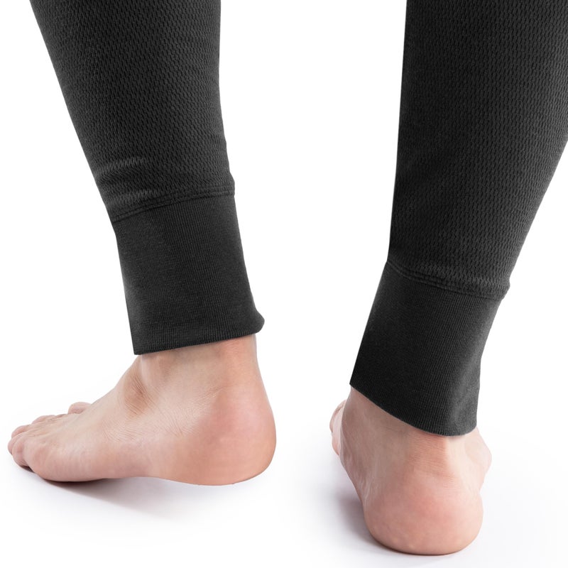 Realtree Men's Heavyweight Cotton Polyester Thermal Long Johns Underwear Bottom, Black, XX-Large - Image 3