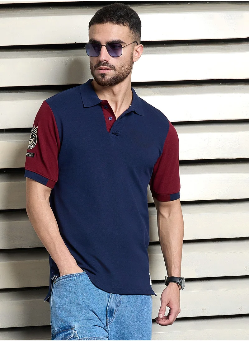 هاي ستار Regular Fit Navy Polo T-Shirt for Men