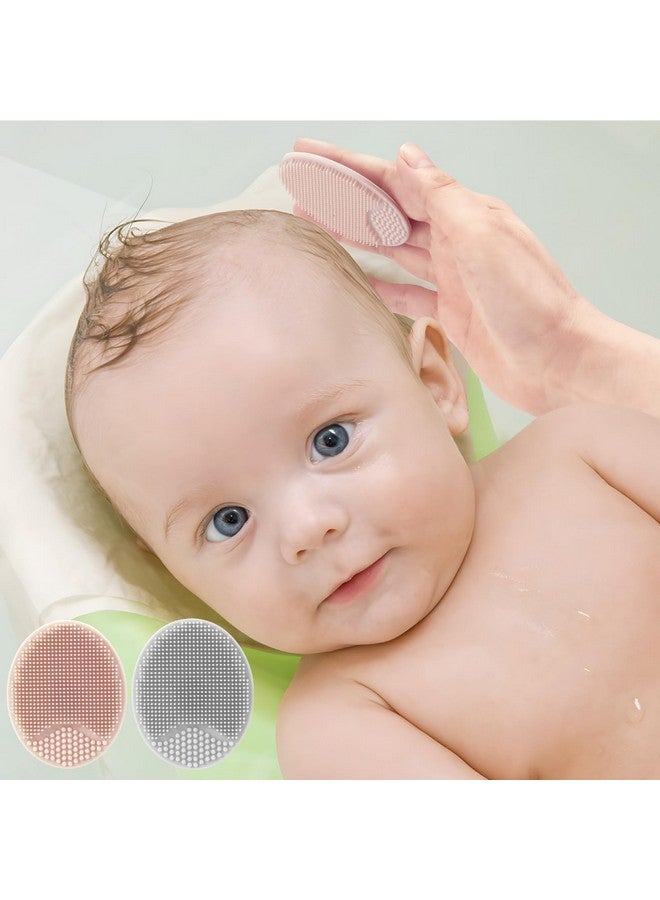 PandaEar PandaEar Baby Bath Rinse Cup, Silicone Baby Shampoo Rinser with 2 Pack Cradle Cap Brush for Kids Toddler Body Washing (Grey) - Image 4