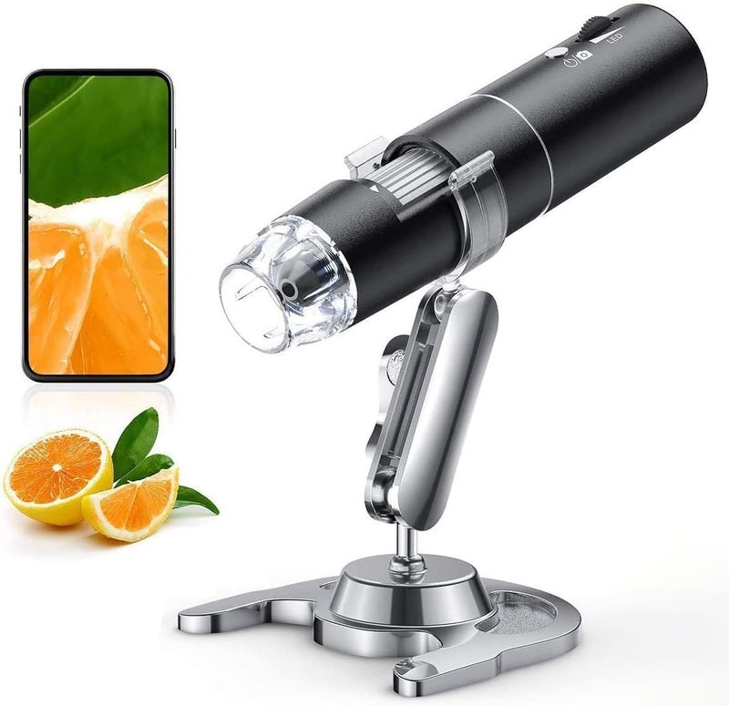 Skybasic Wireless Digital Microscope, 50X-1000X Magnification WiFi Portable Handheld Microscopes with Adjustable Stand HD USB Microscope Camera Compatible with iPhone Android iPad Windows Mac Computer - Image 1