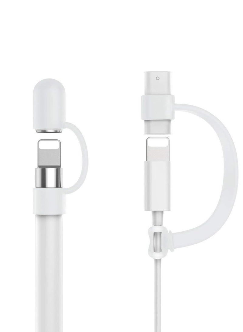 KASTWAVE Lids Protecive Cover Holder for Apple Pencil Magnetic Cap Prevents Damage Anti lost Carrying Strap Adapter Applicable iPad Pro - Image 1