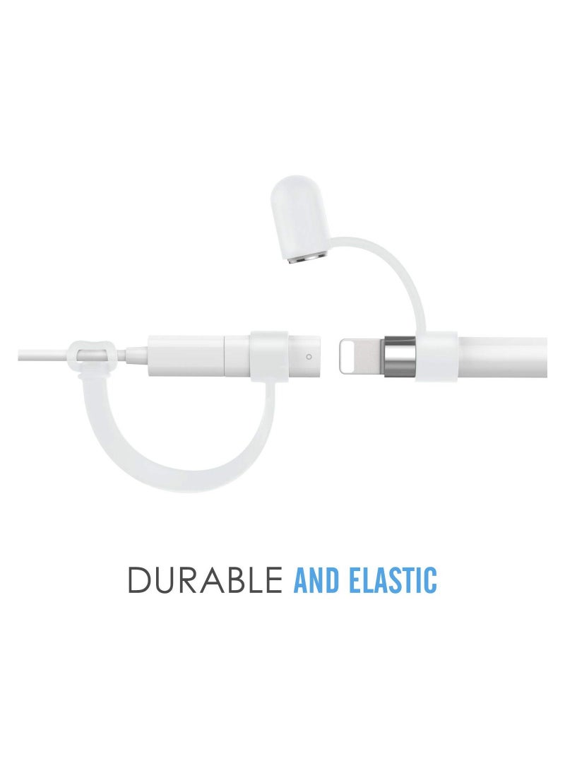 KASTWAVE Lids Protecive Cover Holder for Apple Pencil Magnetic Cap Prevents Damage Anti lost Carrying Strap Adapter Applicable iPad Pro - Image 3