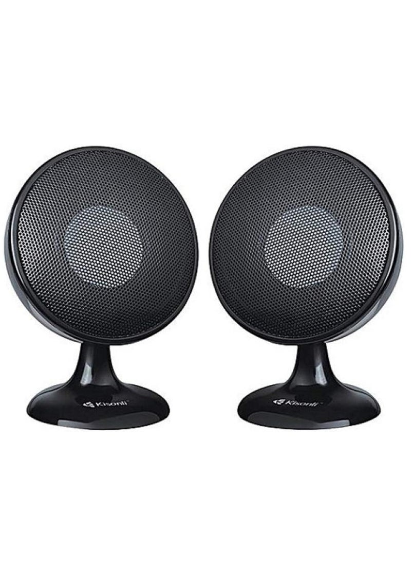 Kisonli Kisonli S888 USB + 3.5mm Computer Speaker, Laptop Speaker 3W per Speaker Modern Ergonomic Design Perfect for Your Computer Setup  - Image 1