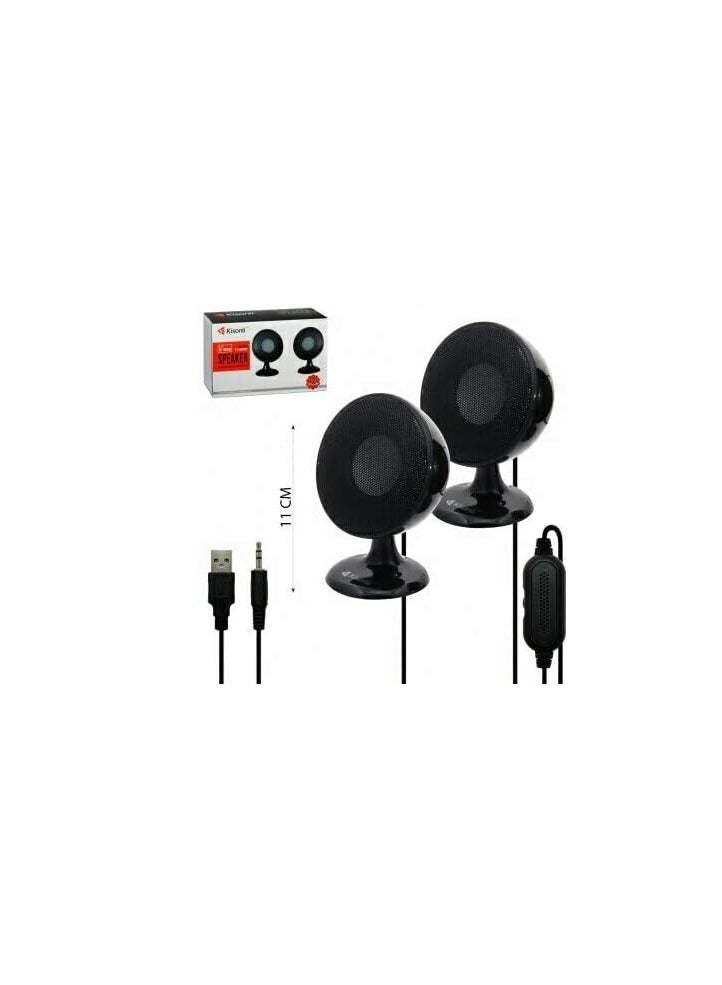 Kisonli Kisonli S888 USB + 3.5mm Computer Speaker, Laptop Speaker 3W per Speaker Modern Ergonomic Design Perfect for Your Computer Setup  - Image 5