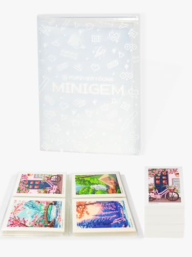 Forever young Foreveryoung 7Inch Minigem Diamond Art Storage Book 80 Pages Diamond Painting Accessories and Tools with Clear Protectors Portfolio Folder for Artwork Organizer 1 Pack - Image 1