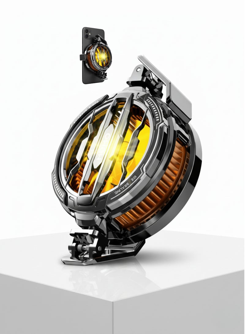 ميمو مروحة تبريد مغناطيسية للهواتف المحمولة بقوة 15 واط - مروحة تبريد للألعاب بتقنية أشباه الموصلات مع منفذ USB-C، ومشتت حراري صامت لأجهزة iPhone وAndroid - Image 1