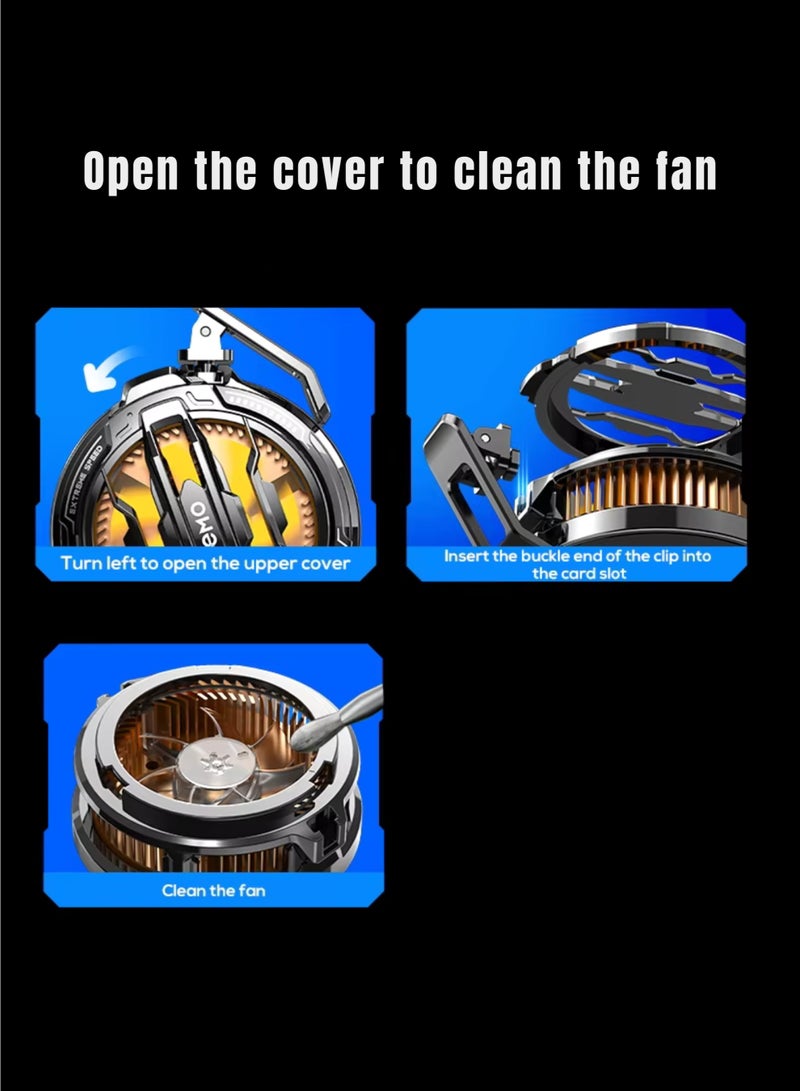 ميمو مروحة تبريد مغناطيسية للهواتف المحمولة بقوة 15 واط - مروحة تبريد للألعاب بتقنية أشباه الموصلات مع منفذ USB-C، ومشتت حراري صامت لأجهزة iPhone وAndroid - Image 4