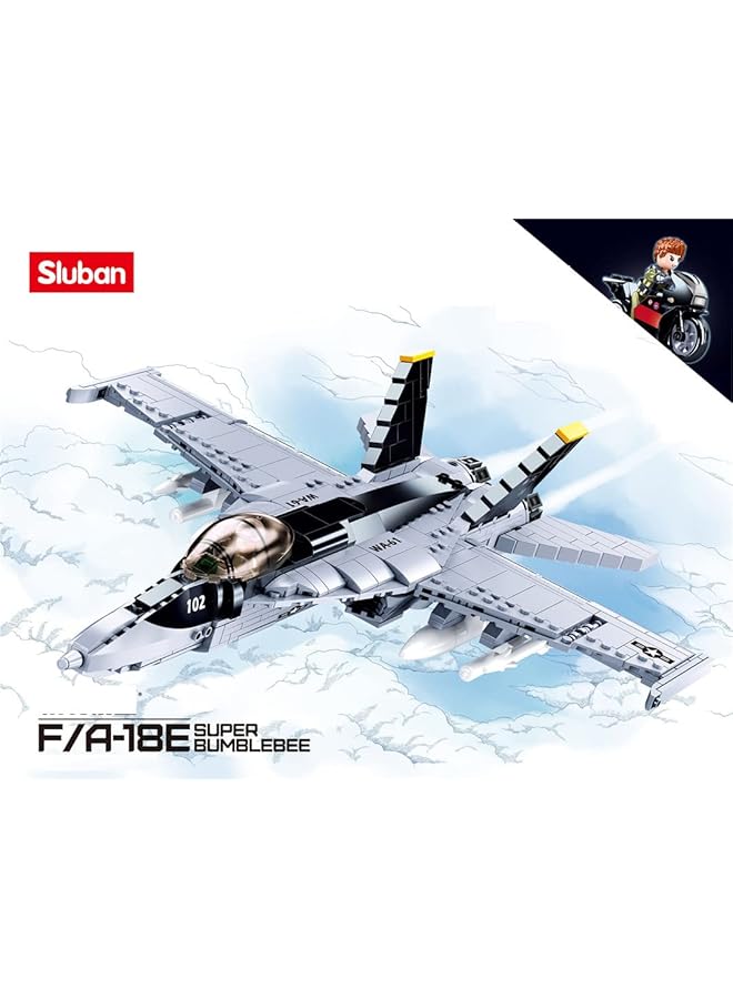 Sluban Model Bricks Series Fighter Jet Building Blocks With Mini Figur And Motorcycle For Age 10+ Years Old 682Pcs - Image 3