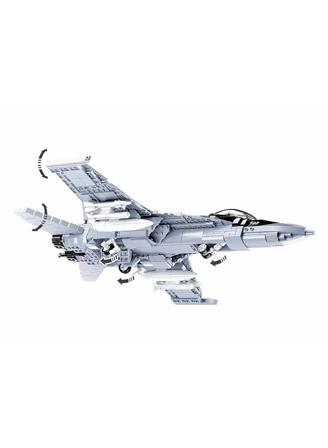 Sluban Model Bricks Series Fighter Jet Building Blocks With Mini Figur And Motorcycle For Age 10+ Years Old 682Pcs - Image 4