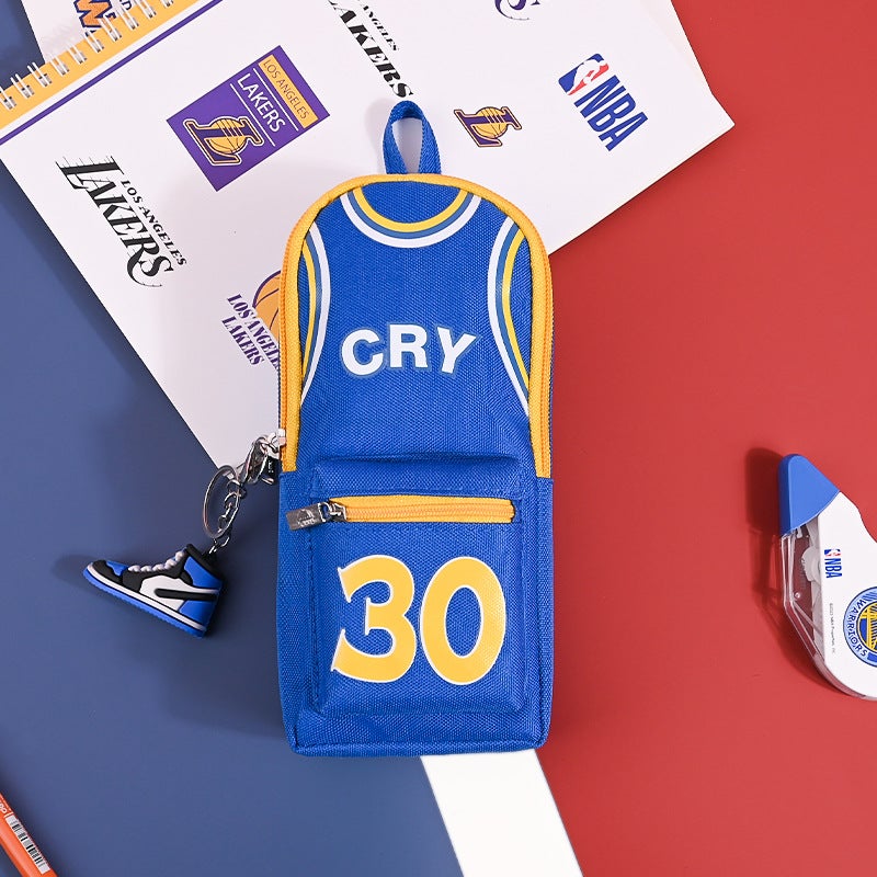Star Player Pencil Case Large Capacity Cute School Stationery Tibetan Youth No.30 (Sneaker Pendant)