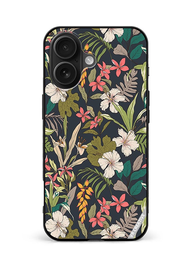 Protective Case Cover For Apple iPhone 16 Plus Flower Design Multicolour
