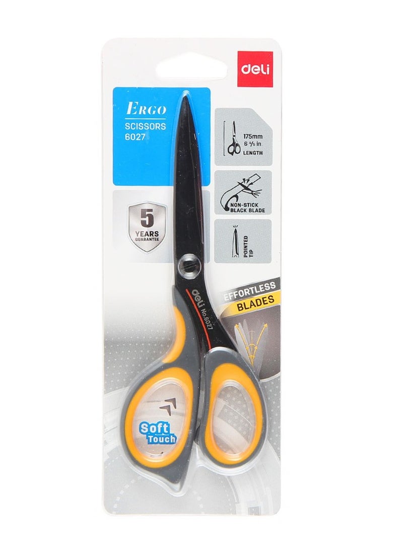 Deli Stainless Steel Scissors With 175mm Length Blades And Assymetrical Blades  - Image 1