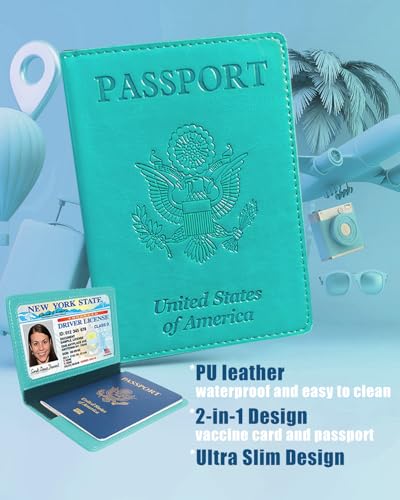Sizobi Leather Passport Holder - Covers Case With Card Slot, Luggage Tag, International Travel Essentials for Women & Men, Cruise Ship Must-Haves, Travel Gifts - Image 2