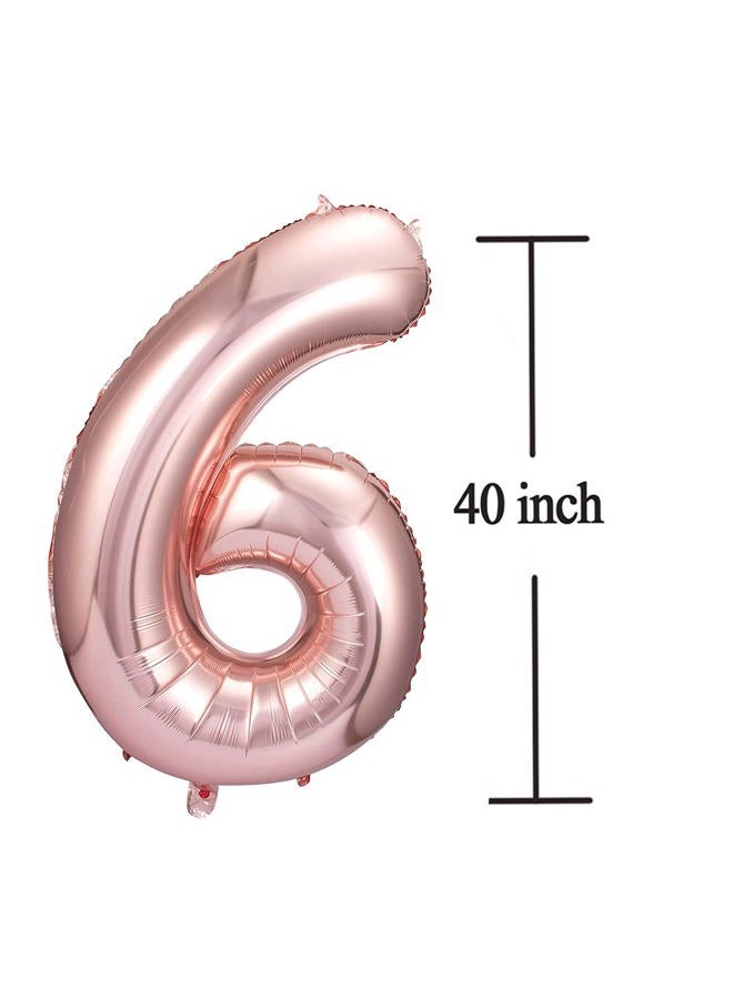 JONHAMWELBOR 16 Balloon Numbers Rose Gold Big Giant Jumbo Number 16 Foil Mylar Balloons for Sweet 16th Birthday Party Supplies 16 Anniversary Events Decorations - Image 4